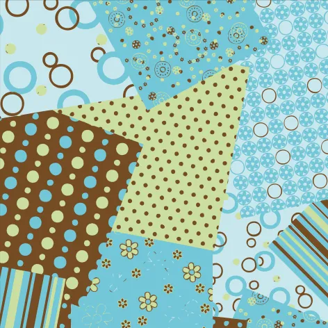 on milk.webp Transfer Sheets; Blue Patchwork - Bag of 30